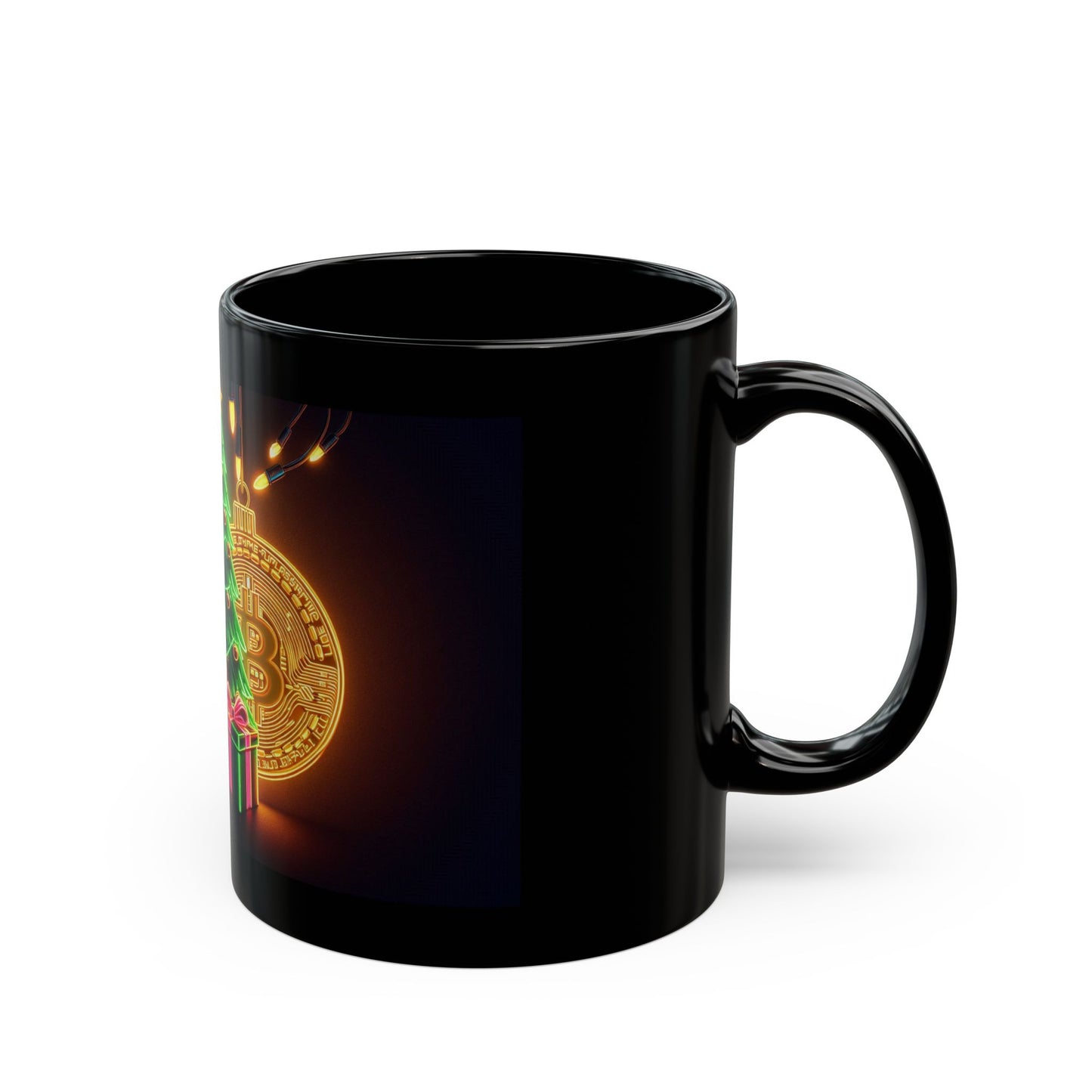 Festive Crypto Snowman Mug | Christmas Mug with Bitcoin Design, 11oz