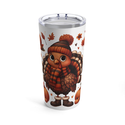 Whimsical Turkey Tumbler – Festive Fall and Thanksgiving Drinkware | 20oz Insulated Travel Mug