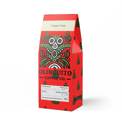 Christmas Edition | Olinguito Coffee - Trapper Peak Blend | Decaf (Medium Roast), 12 oz