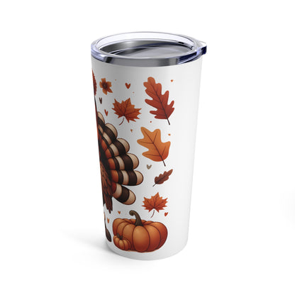 Whimsical Turkey Tumbler – Festive Fall and Thanksgiving Drinkware | 20oz Insulated Travel Mug