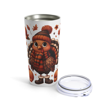 Whimsical Turkey Tumbler – Festive Fall and Thanksgiving Drinkware | 20oz Insulated Travel Mug