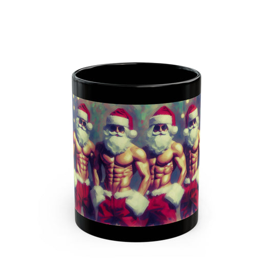 Muscular Santa Mug | Fun and Fit Christmas Coffee Mug, 11oz