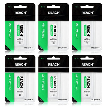 Reach 200 YD Floss | Mint Flavored | 6 Pack