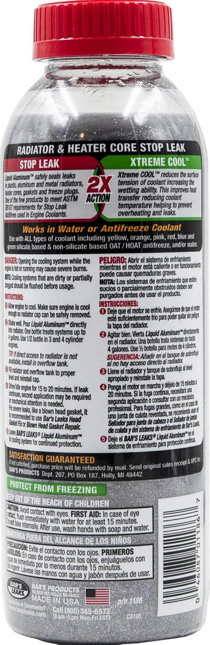 Bar's Leaks 1186 Liquid Aluminum Stop Leak - 16.9 oz