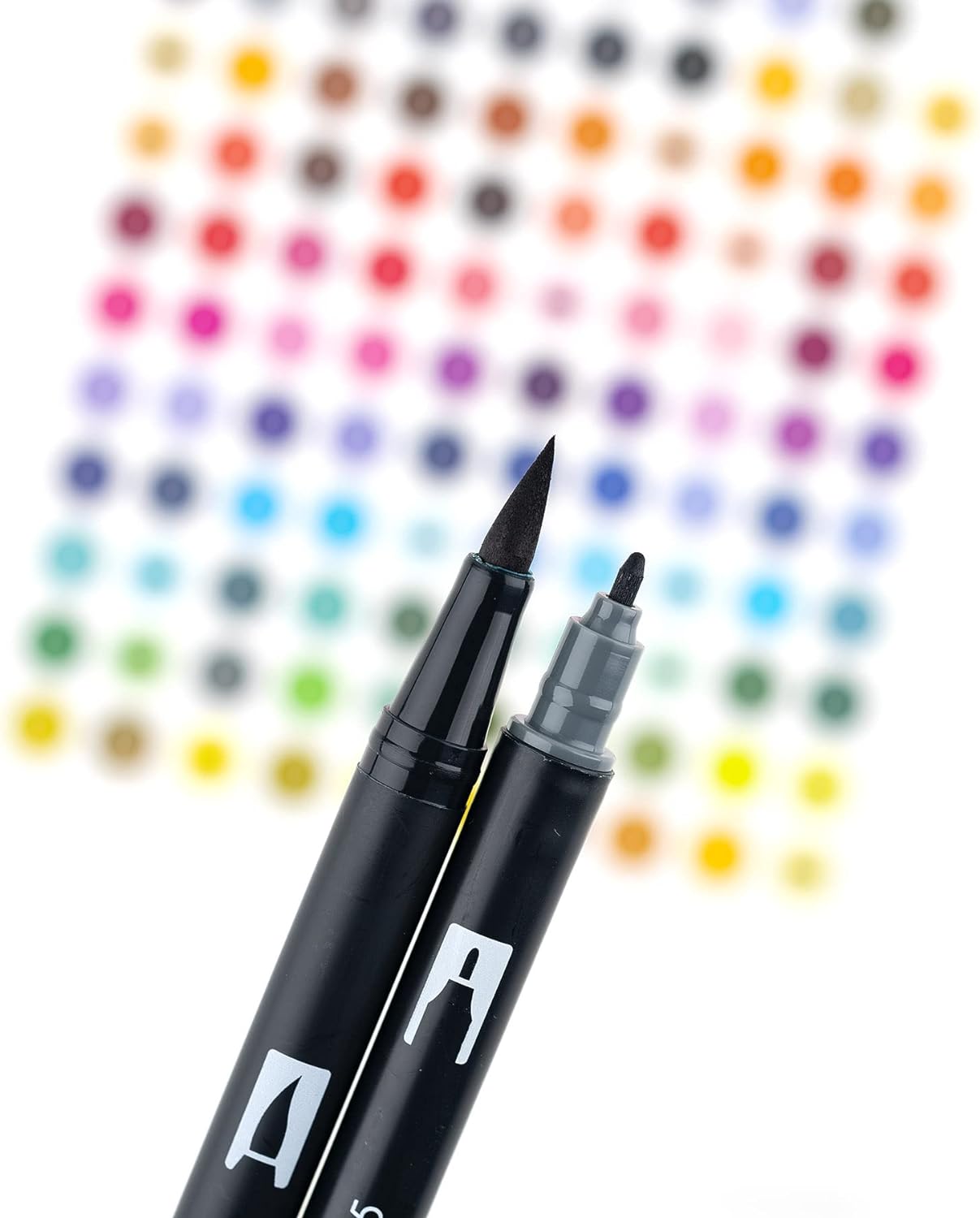 Tombow 56171 Dual Brush Pen Art Markers, Grayscale, 10-Pack. Blendable, Brush and Fine Tip Markers