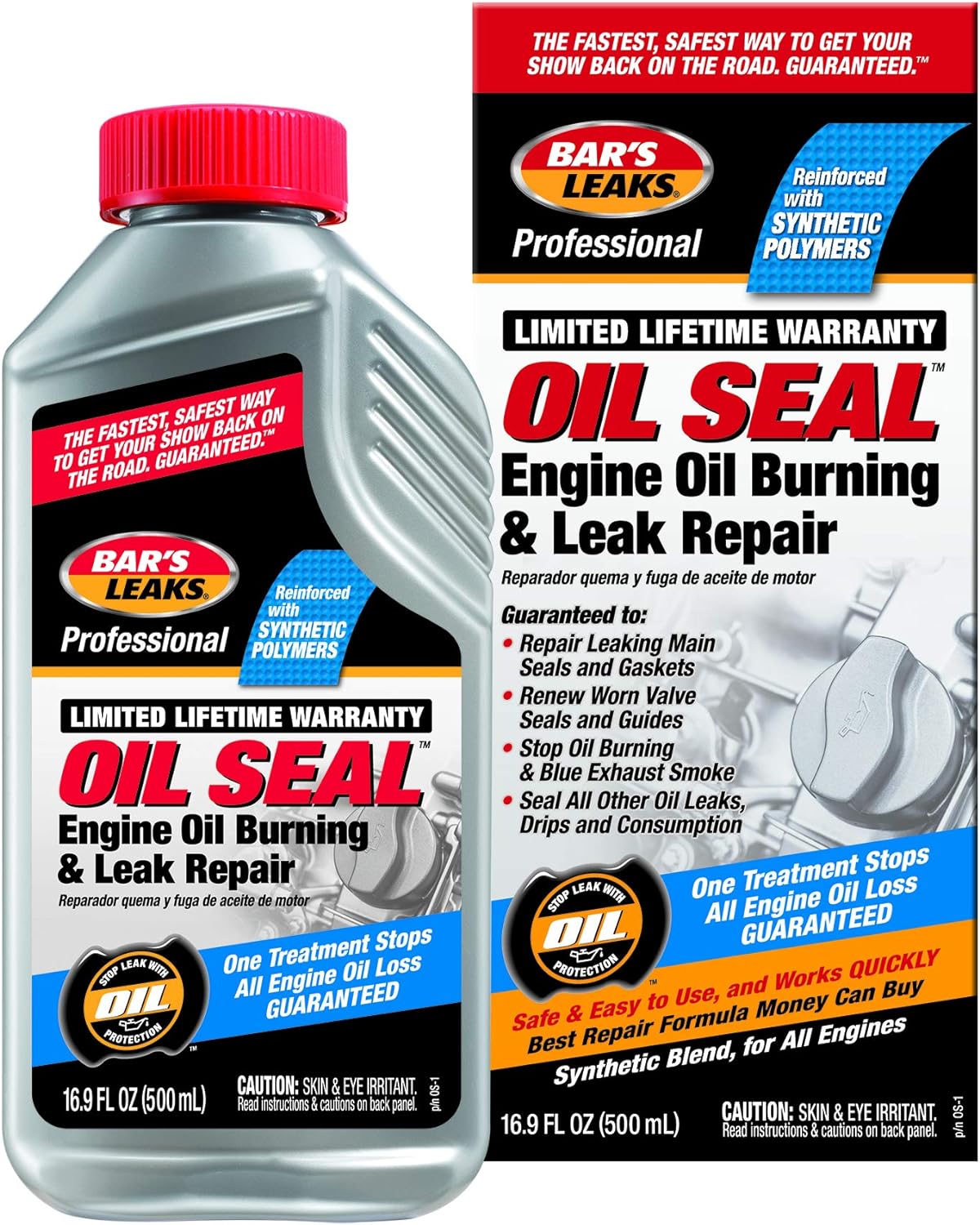 Bar's Leaks OS-1 Seal Engine Oil Burning/Leak Repair - 16.9 oz.