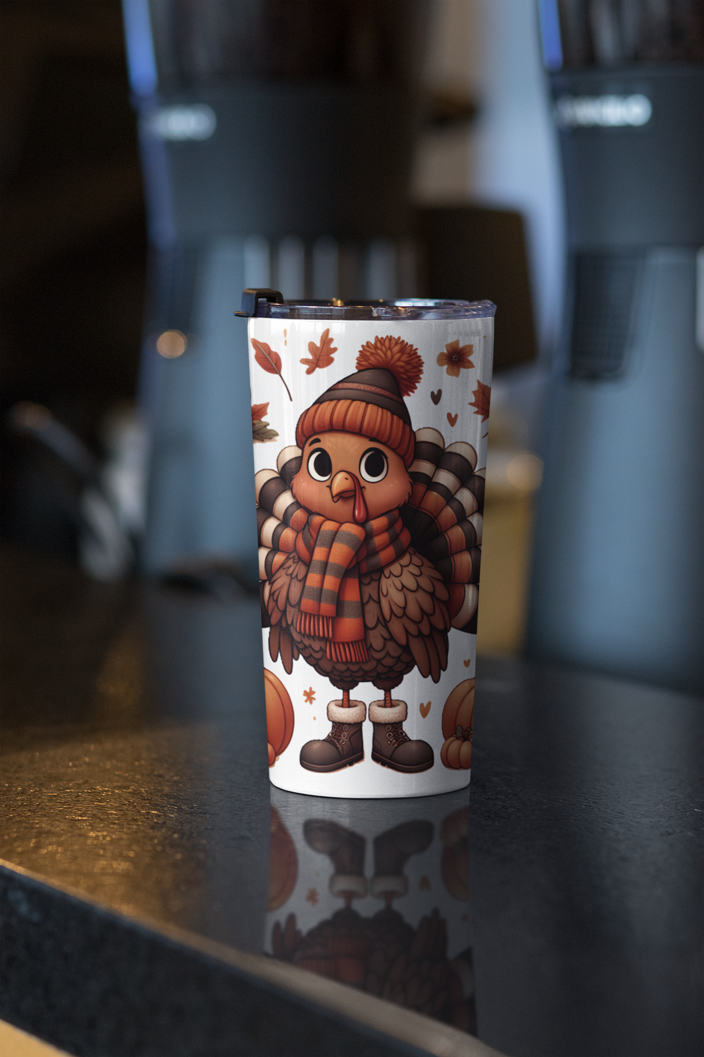 Whimsical Turkey Tumbler – Festive Fall and Thanksgiving Drinkware | 20oz Insulated Travel Mug